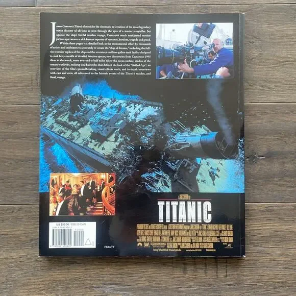 James Cameron's Titanic Book Paperback Cinematic Photography - Picture 2 of 2